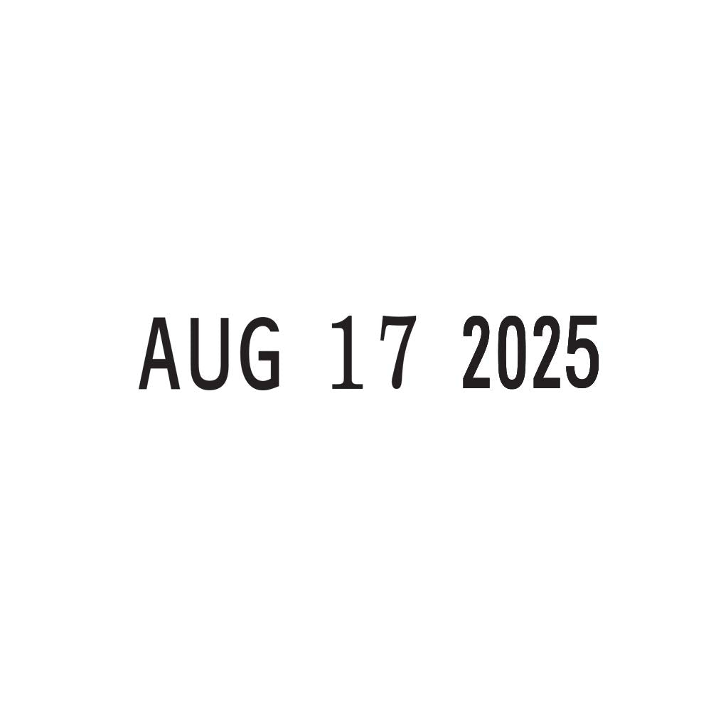 CONSOLIDATED STAMP MFG.,CO 2000 PLUS EASYselect Self-Inking Date Stamp, 1" x 5/32" Impression, Black Ink (011091)
