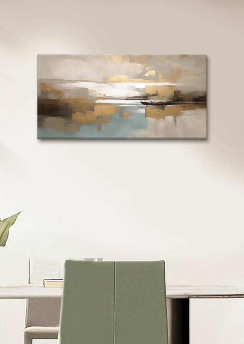 Beige Abstract Wall Art Living Room Wall Decor Canvas Painting Framed Modern Abstract Artwork Print Neutral Wall Art Bedroom Decor Picture Artwork for Office