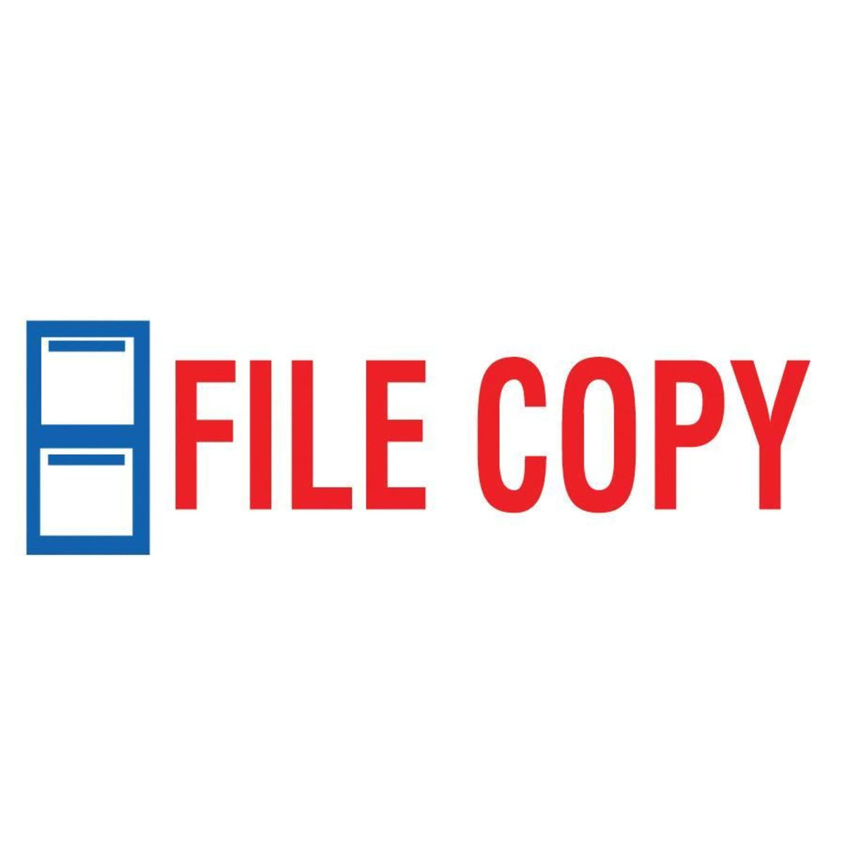 AccuStamp2 File Copy Stamp, Shutter Pre-Inked One-Color File Copy Stamp, 1/2" x 1 5/8" Impression, Red Ink