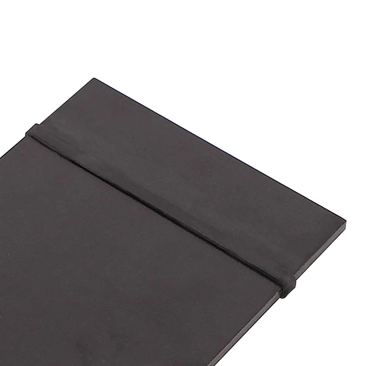 LZMS 4 Pcs 4 1/2" x 12 1/2" Black Wood Color Clipboards - Menu Holder - Check Presenter with Straps - for Pocket Sized Notepads