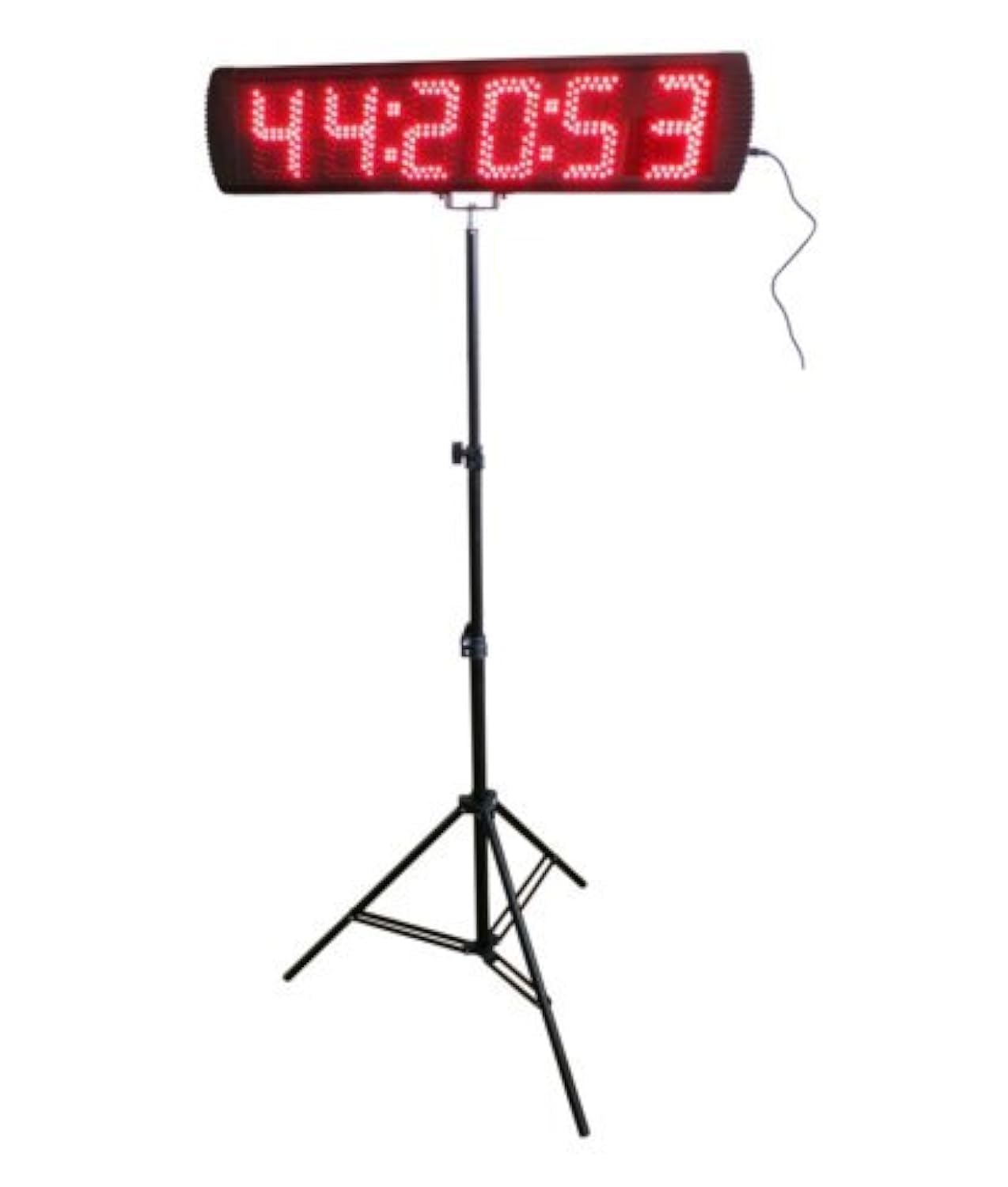 BestLED Red Color Portable 5 Inch LED Race Timing Clock for Running Events LED Countdown/up Timer Digital Marathon Race Clock with Tripod