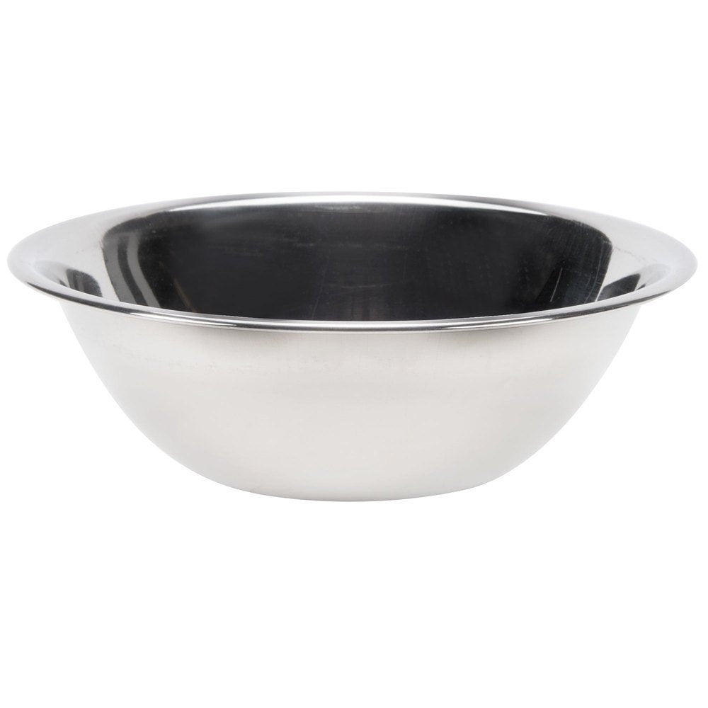 Vollrath 47935 5-Quart Economy Stainless Steel Nesting Mixing Bowl | Beaded Edge Grip and Flat Bottom for Restaurant Bakery Cafeteria | 11.81"W x 11.81"W x 3.97"H, 26-Gauge, Silver Mirror Finish, NSF