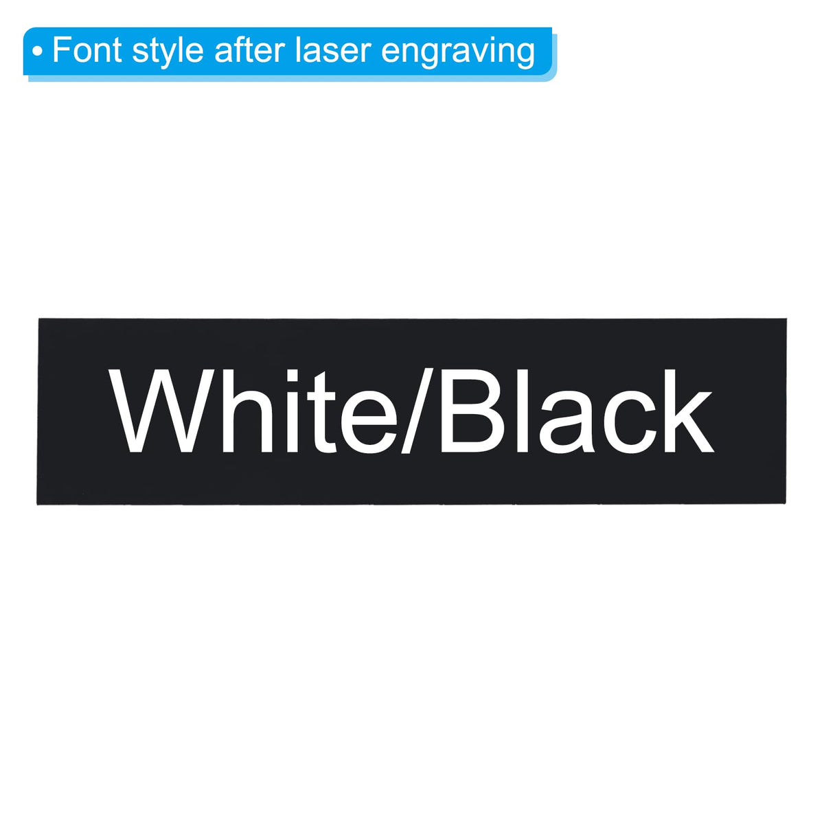 PATIKIL 8"x2" Blank Name Plates, 20 Pack Custom Engraved Name Plate Rectangle Laser Engraving Blanks for Personalized Nameplates Office Desk DIY Painting Supplies, Black, White