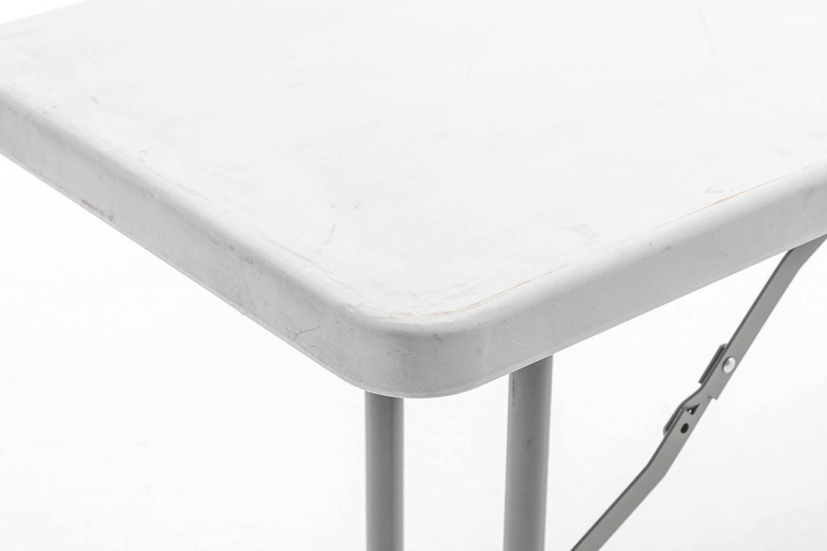 BTEXPERT 6-Foot - 72" Long White Granite Plastic Folding Seminar Training Table Portable 18" Wide Narrow, 29" High, Events Indoor Outdoor Lightweight Set of 5