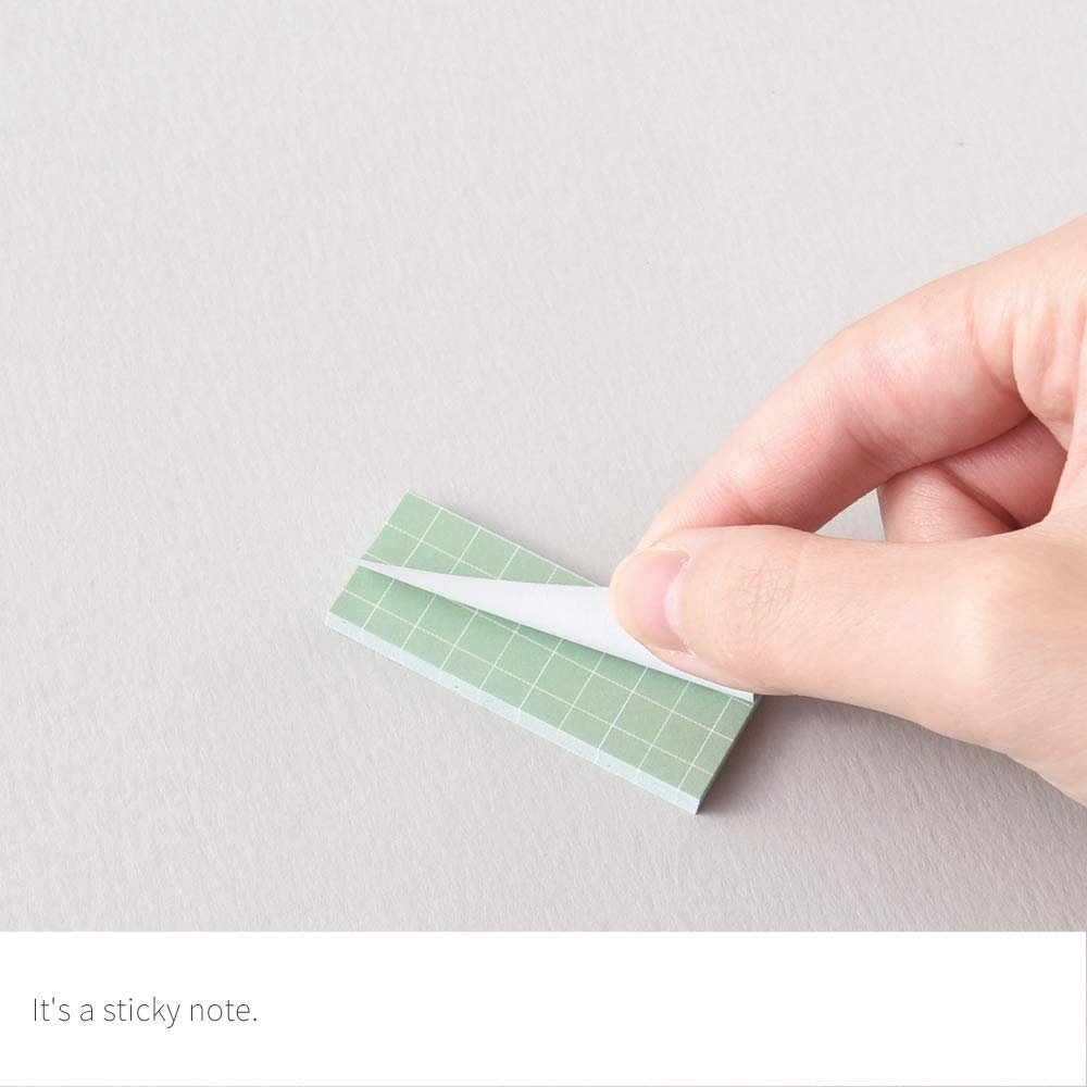 Monolike Color Palette Sticky Grid 500 D Set 4p - Self-Adhesive Memo Pad 30 Sheets