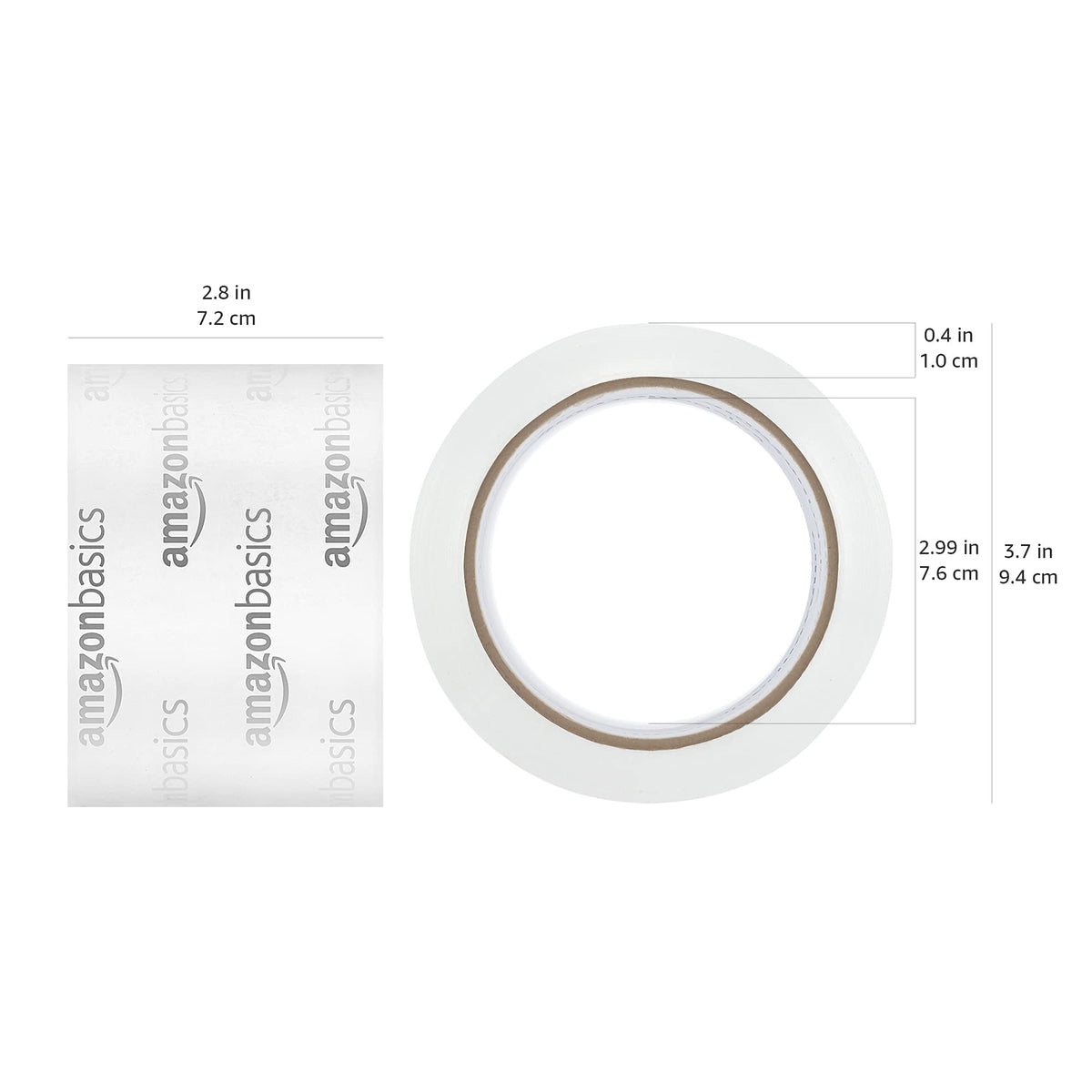 Amazon Basics Extra-Wide Packing Tape for Moving, Storage, Shipping and Sealing Boxes, Crystal Clear, Low Odor, 2.83" x 54.6 Yards, 6-Pack