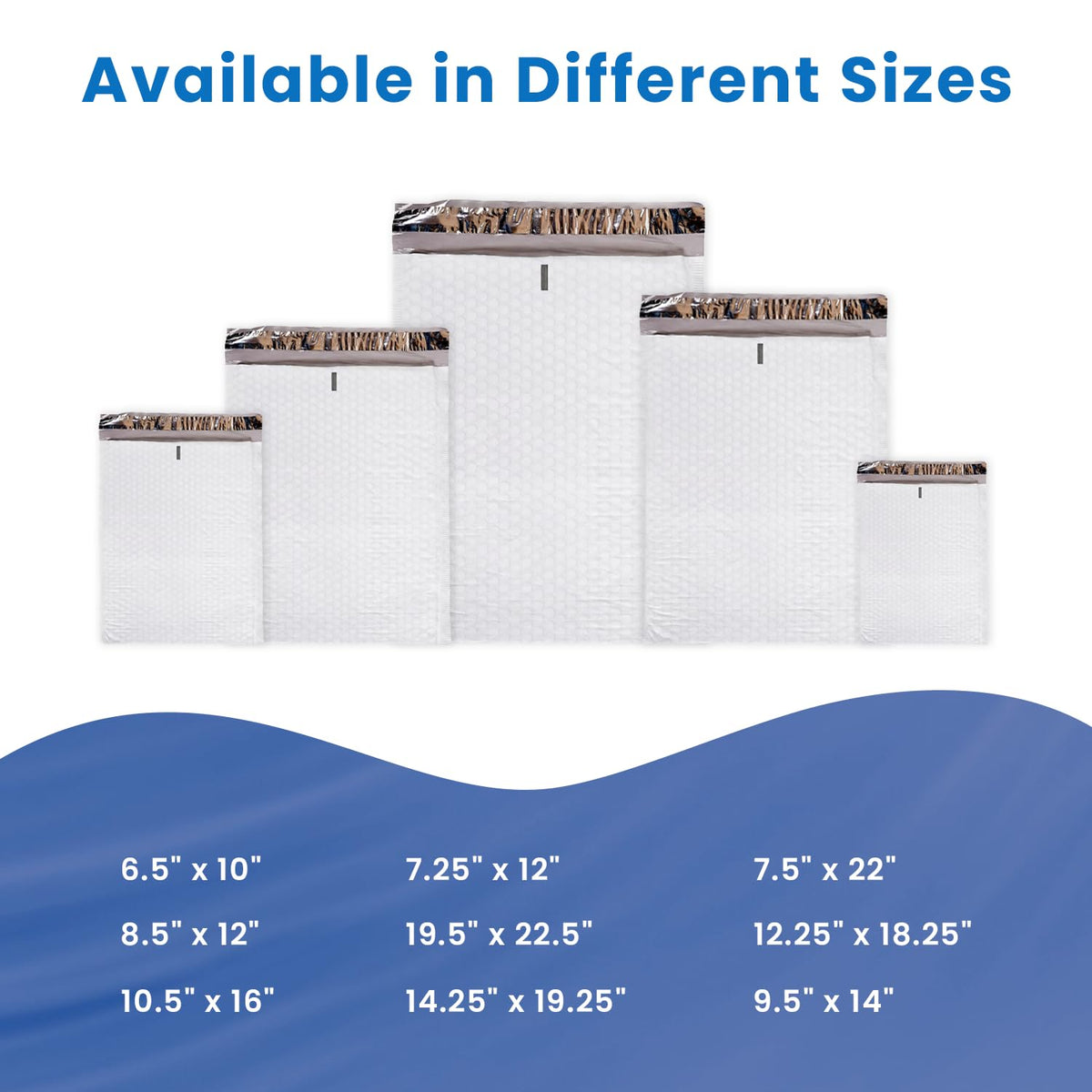 SMART MATTER Poly Bubble Mailer 9.5x14" (Usable Size) | 25 Pcs White Bubble Mailers | Opaque Design, Water Resistant, Self Seal, Durable Bubble Packaging Envelopes for Small Business, Online Sellers