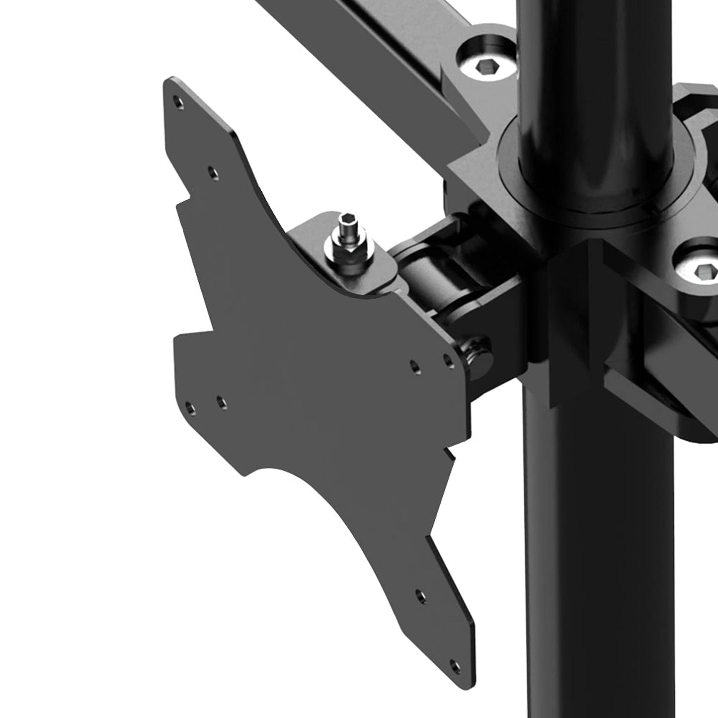 Rocelco Premium Triple Monitor Desk Mount - Standard Pattern Fits 13" - 27" LED LCD Flat Computer Screen - Three Articulated Full Motion Adjustable Arms - Grommet and C Clamp - Black (R DM3)