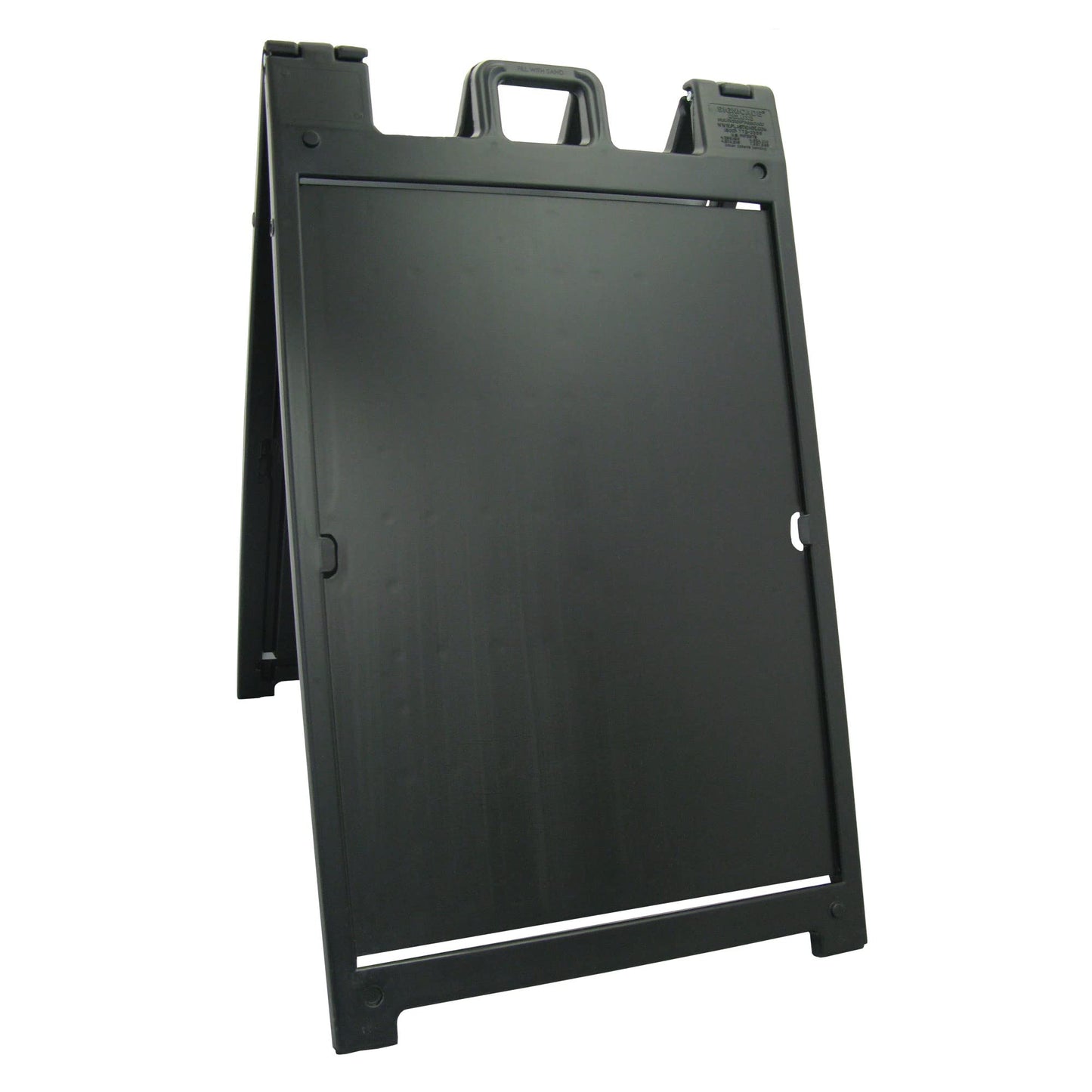 Plasticade Signicade Deluxe A Frame Durable Folding Double Sided Portable Sidewalk Curb Sign Display with Quick-Change System, Black