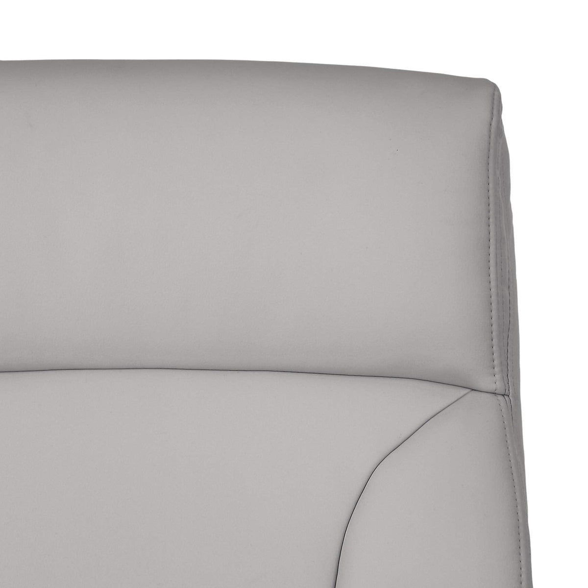 Amazon Basics Executive Desk Chair with Easy Assembly, Adjustable Height, 275lb Capacity, Wide Oversized Cushion, 29.13"D x 25.2"W x 43.11"H, Grey Bonded Leather