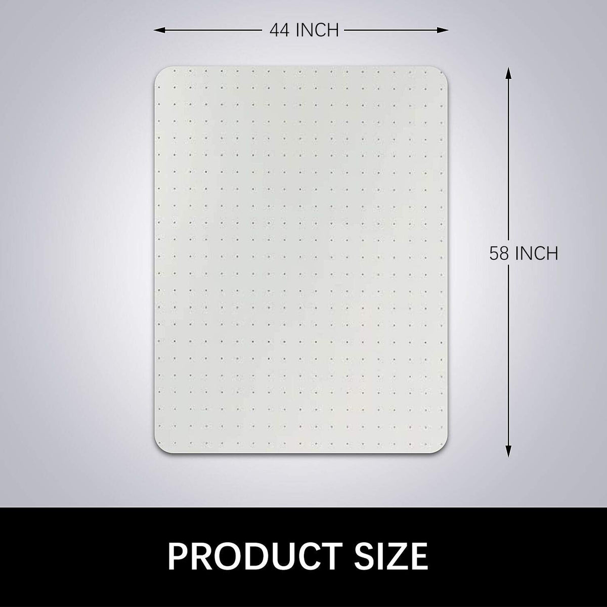 Kuyal Office Chair Mat for Carpets,Transparent Thick and Sturdy Highly Premium Quality Floor Mats for Low and No Pile Carpeted Floors, with Studs (44" X 58" Rectangle)