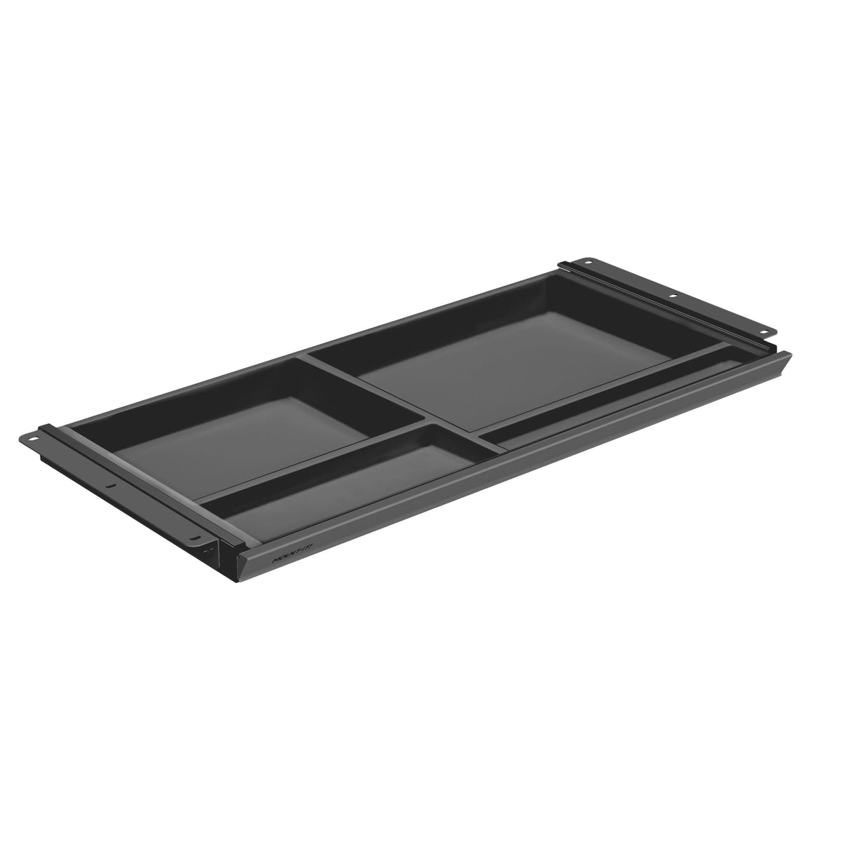 Mount-It! Under Desk Drawer with 4 Compartments, Deep Low-Profile Slide-Out Storage Organizer, 25.8″ x 12.5″ x 1.6″, Smooth Glide Pull-Out Tray for Traditional & Single Motor Standing Desks, Black
