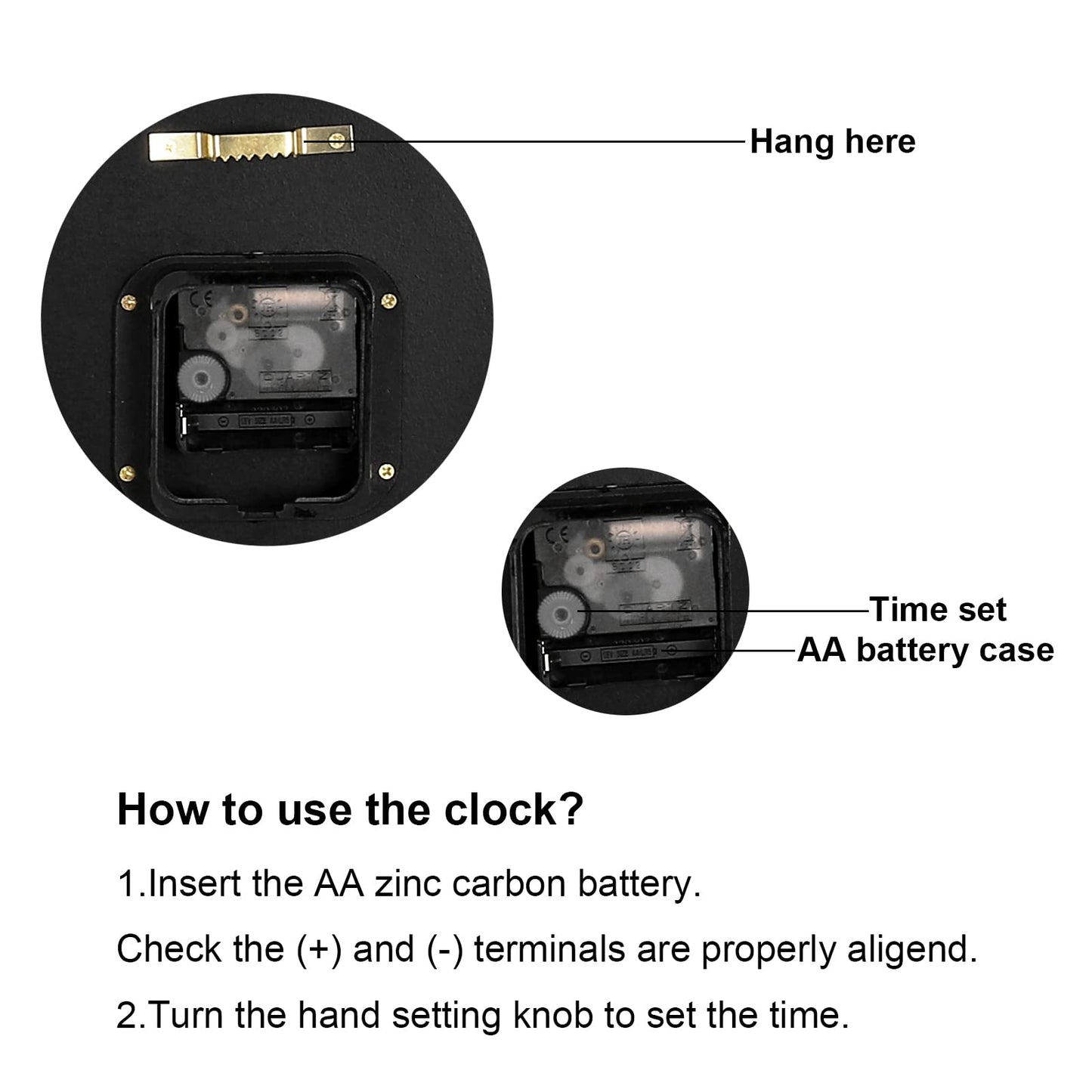 JUGV 28 Inch Modern Metal Unique Design Large Silent Wall Clocks Battery Operated Non Ticking, Wall Clock for Living Room Kitchen Office Decor