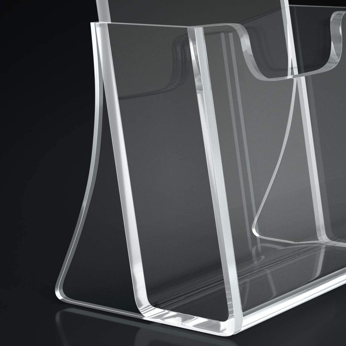 HIIMIEI Brochure Holder 8.5 x 11 inches, Acrylic Flyer Holder with 2 Pack, Plastic Stands for Displaying Magazines, Pamphlets, Literature, Brochures, Booklets, Menu