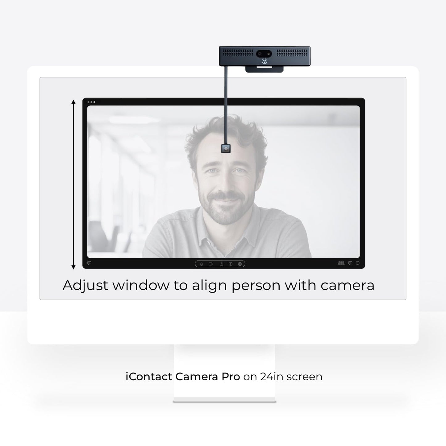 iContact Camera ProHello 4K HD Webcam with Eye Contact, Windows Hello Facial Recognition, Noise Cancelling Mics, USB Plug & Play for Mac, PC & Linux, Works with Zoom, Teams, Meet, Video Calls