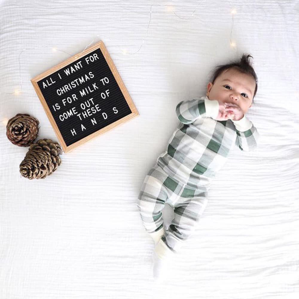 WZLL.SLSP Felt Letter Message Board 340 Letters,Letter Board Sign with Stand, 10X10 Inch for Baby & Pregnancy Announcement Sign,for Party Home Decor