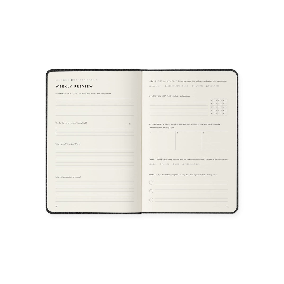 Full Focus Leather Planner by Michael Hyatt - The #1 Daily Planner to Set Annual Goals, Increase Focus, Eliminate Overwhelm, and Achieve Your Biggest Goals - Hardcover (Black)