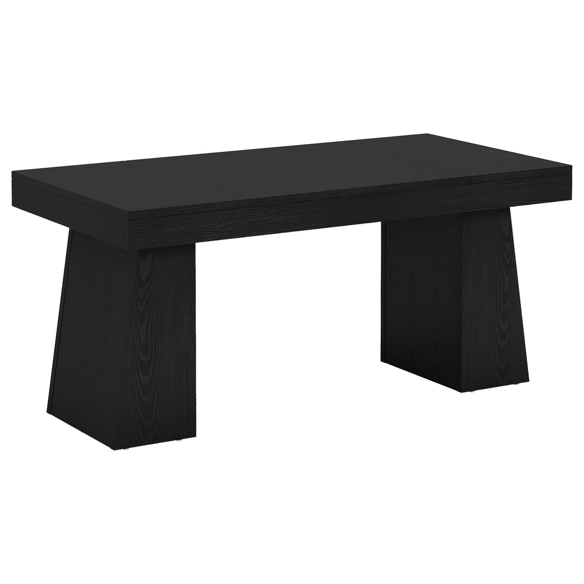 Tribesigns 55" Executive Desk, Wooden Office Desk with Double Pedestal, Modern Simple Computer Writing Table for Home Office, Black