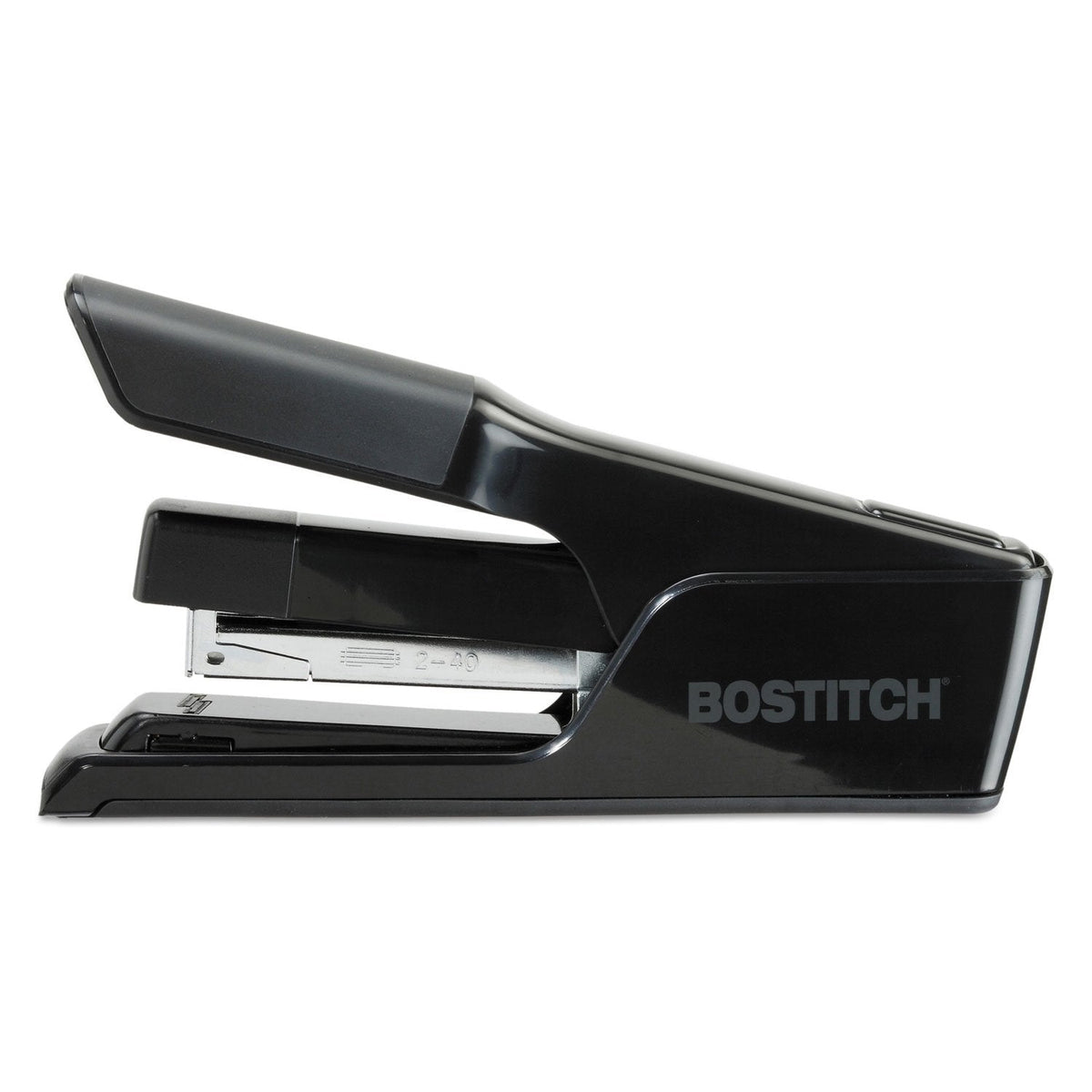 Bostitch Office EZ Squeeze 40 Sheet Flat Clinch Desktop Stapler, Reduced Effort, Black (B9040)