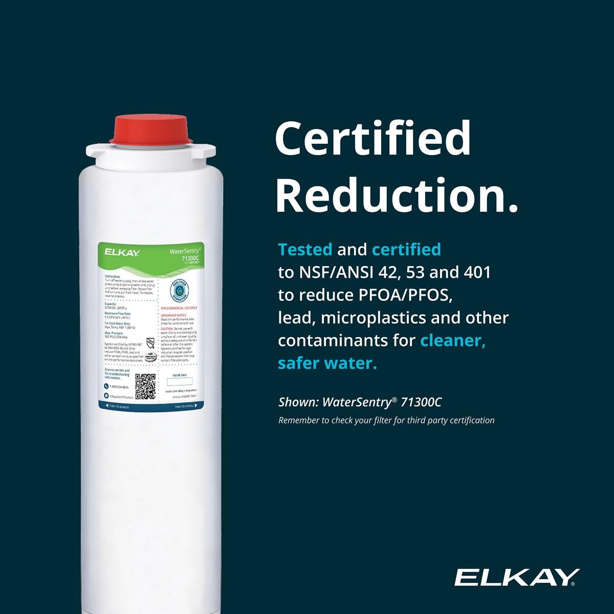 Elkay Liv EZ Built-in Filtered Wall-Mount Water Dispenser – Battery Powered, NSF Certified, Push Button, Reduces Lead & PFAS, Aspen White – Ideal for Home