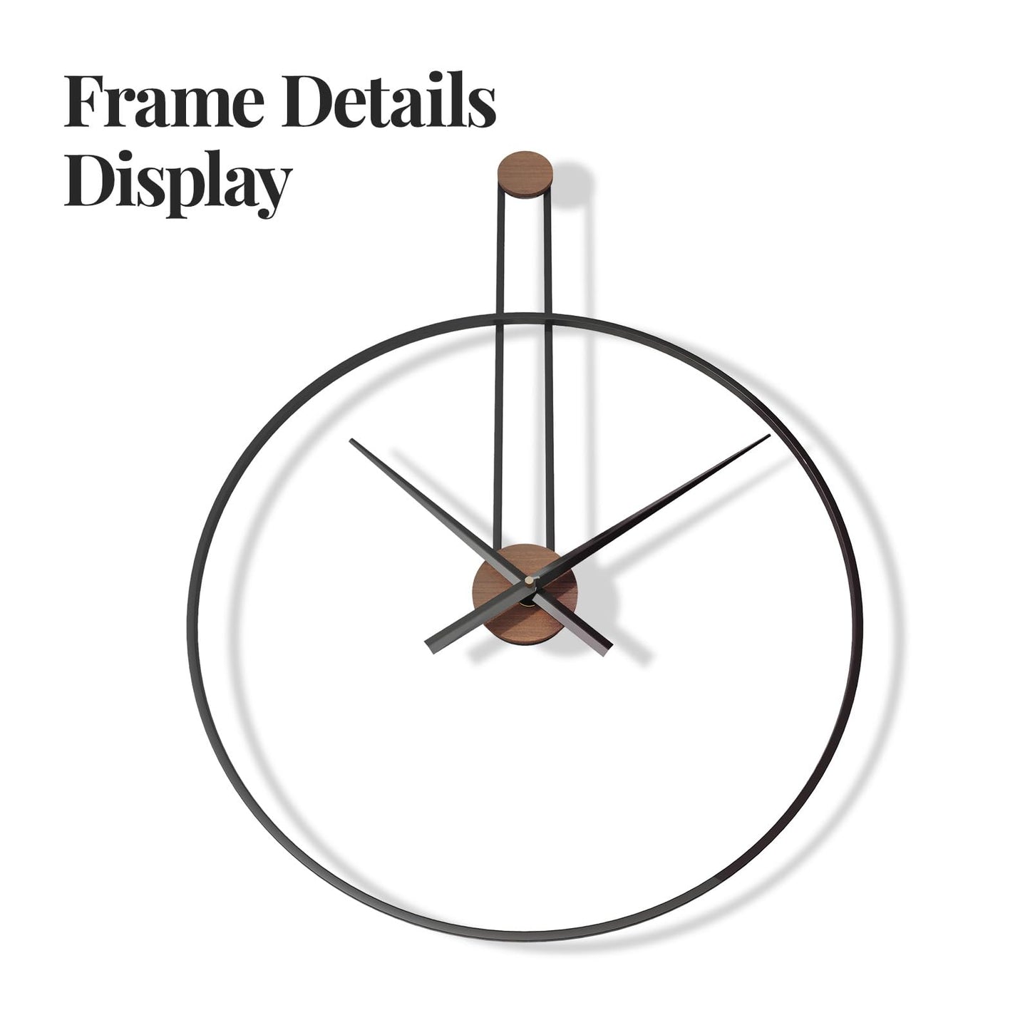 36 Inch Wall Clock Extra Large Minimalist Metal Clock for Living Room Decor, Modern Silent Non Ticking Battery Operated Wall Clocks, Rustic Black Frame Big Decorative Clocks for Office, Bedroom