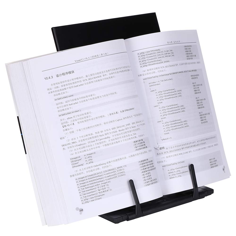 Abankey KLOUD CityBlack Metal Desktop Document Book Holder with 7 Adjustable Positions (Lost ocean-SJ981)