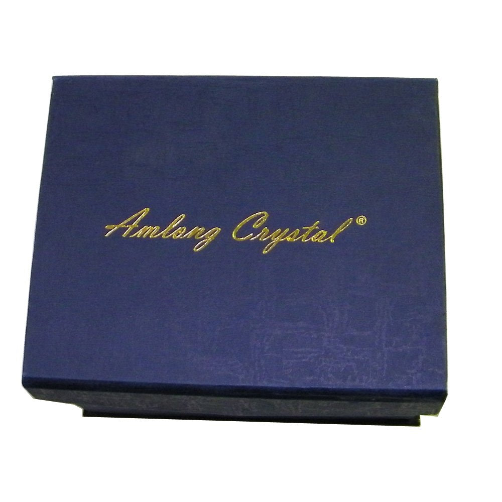 Amlong Crystal Desktop Collection Crystal Pen Holder, Amber