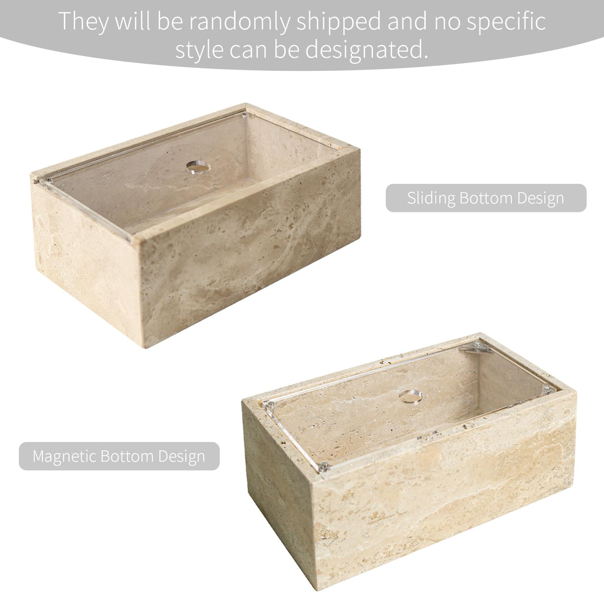 Noble and Light Luxury Natural Travertine Marble Household Tissue Box for Bathroom | Office | Desk | countertop | Vanity | Bedroom | Bedside Table |Beige