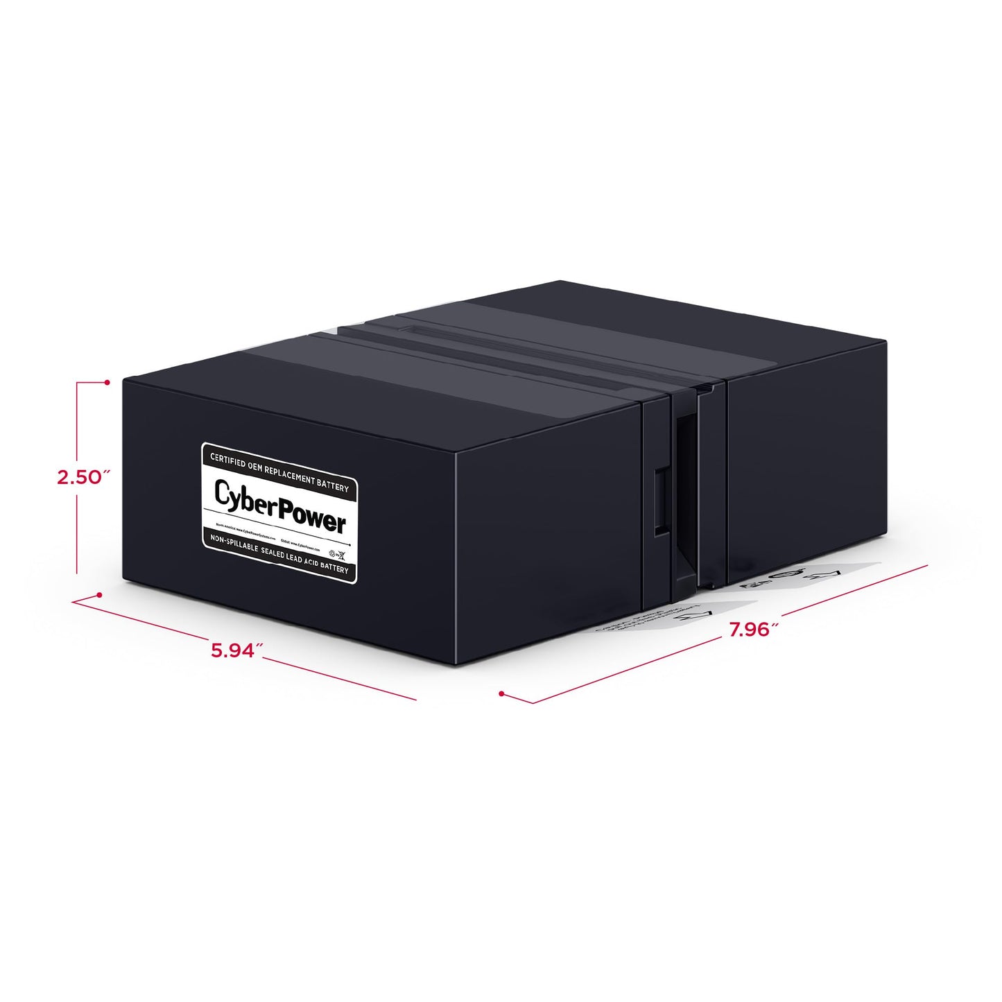 CyberPower RB1280X2B UPS Replacement Battery Cartridge, Maintenance-Free, User Installable, 12V/8Ah