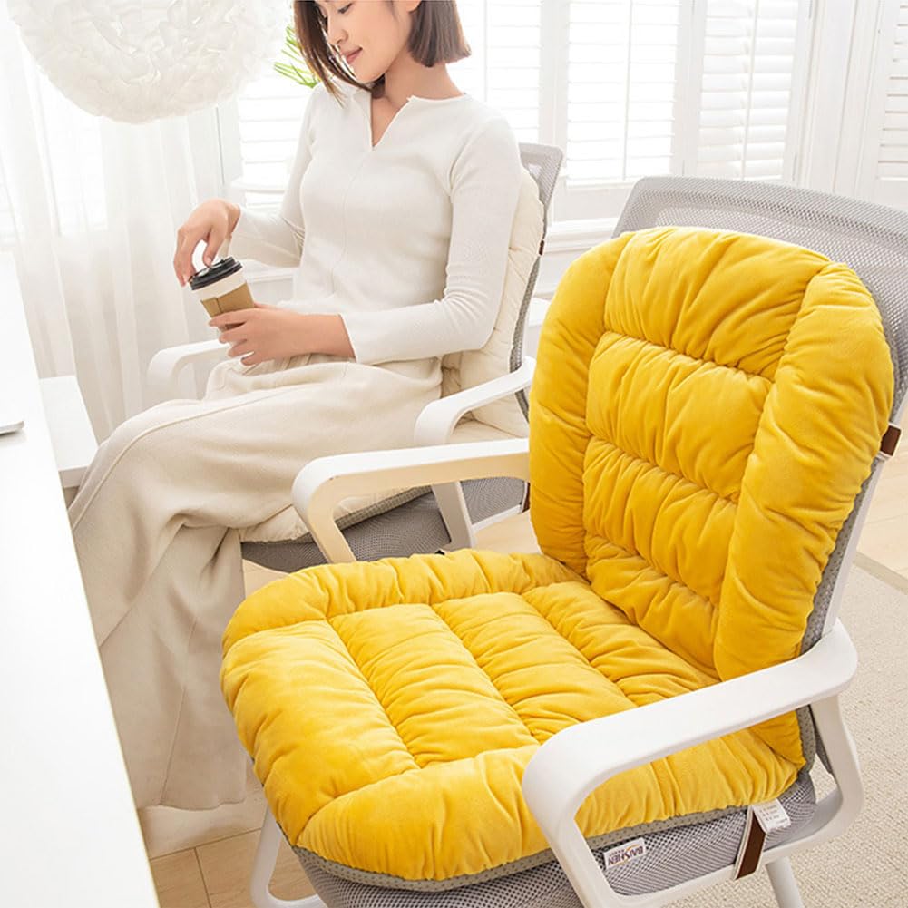 GKWW Desk Chair Cushion Office Chair Cushions with Removable Cover Soft Seat Pad Dorm Seat Pad with Back Support Rocking Chair Cushions,90×50cm