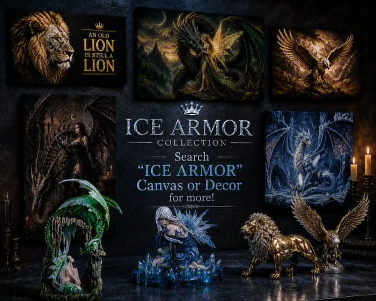 ICE ARMOR 6.75" H Pink/Purple Dragon on Green Faux Crystal Stone with LED Light Statue Fantasy Decoration Figurine