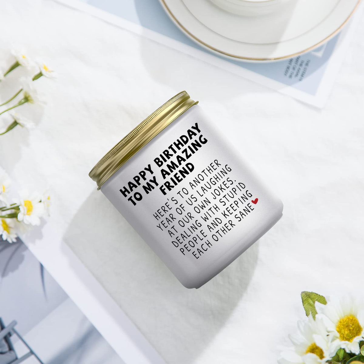Jonico Happy Birthday Gifts for Women - Funny Best friend Friendship Birthday Gifts for Women Bestie BFF Coworker Classmate, Lavender Candle
