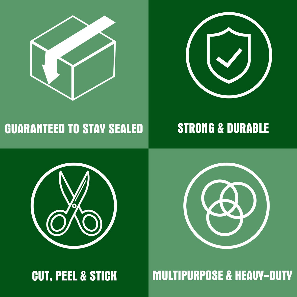 HERKKA Clear Packing Tape, 18 Rolls Heavy Duty Packaging Tape for Shipping Packaging Moving Sealing, 3Mil Thick Clear Packing Tape, 2 inches Wide, 65 Yards Per Roll, 1170 Total Yards