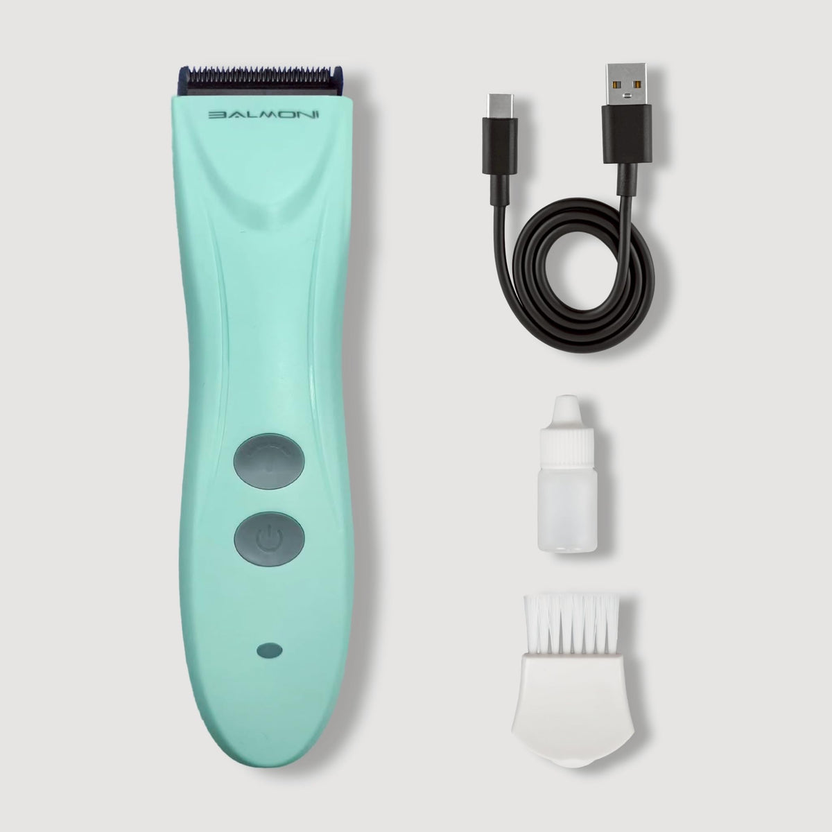 BALMONI Cordless Pet Grooming Kit for Dogs & Cats, Quiet & Powerful Motor Paw & Face Trimmer, Lightweight Clipper, Dopamine Pink, Parent (Single-Dopamine Green)