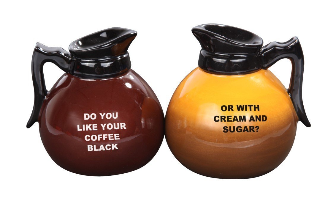 Attractives Magnetic Ceramic Salt Pepper Shakers Coffee Pots (multi-colored, 1)