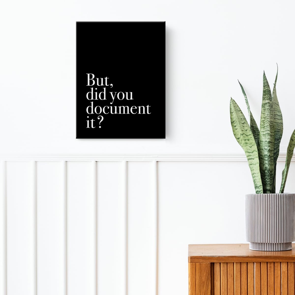 Canvas Wall Art: Framed Paintings for Office & Living Room - Employee Appreciation Gifts - Humor & Funny Themes - Black