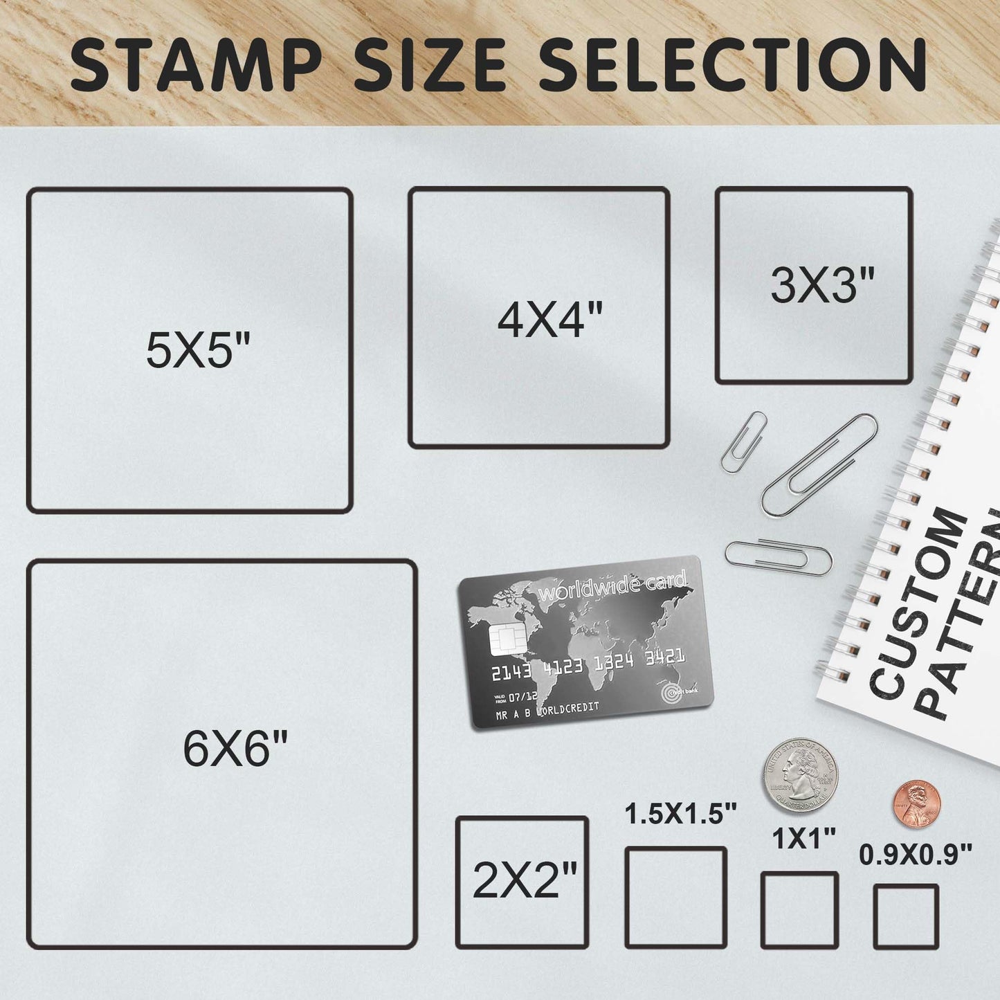 Custom Logo Stamp - Personalized Rubber Stamp - Multiple Size Options Available - Upload Your Logo (3"x3")