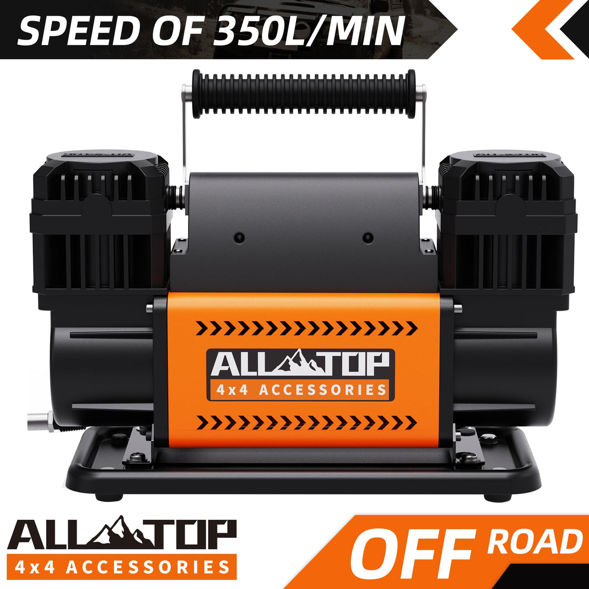 ALL-TOP Dual Cylinder Air Compressor with Digital Pressure Gauge Tire Inflator Kit, 12V Portable Inflator 12.35ft³/Min, Offroad Air Pump for Truck Tires, Heavy Duty Max 150 PSI for 4x4 Vehicle & RV