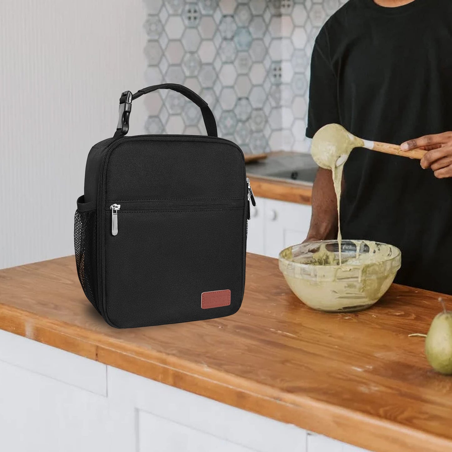 HABOPET Lunch Box for Men & Women Durable Lunch Bag for Adults Reusable Small Lunchbox Black