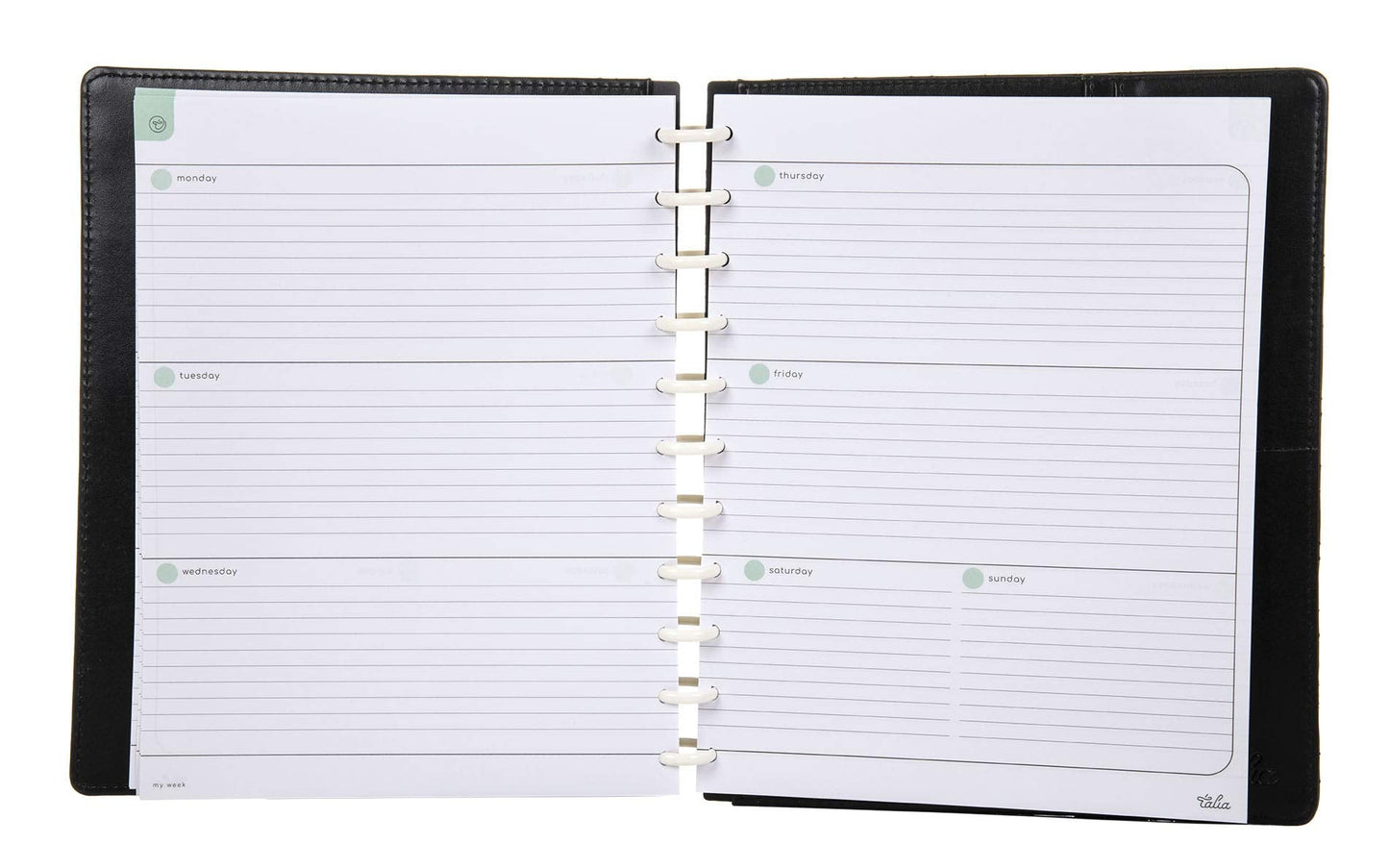 Talia Discbound Notebook Refills (Horizontal Undated Layout, Letter (8.5in x 11in))