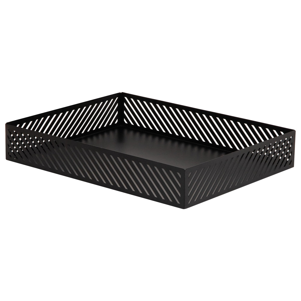Mind Reader Metal Letter Size Paper Tray, Desktop Document Organizer with Non-Slip Pads, Office Desk Accessory Tray, Metal, Black