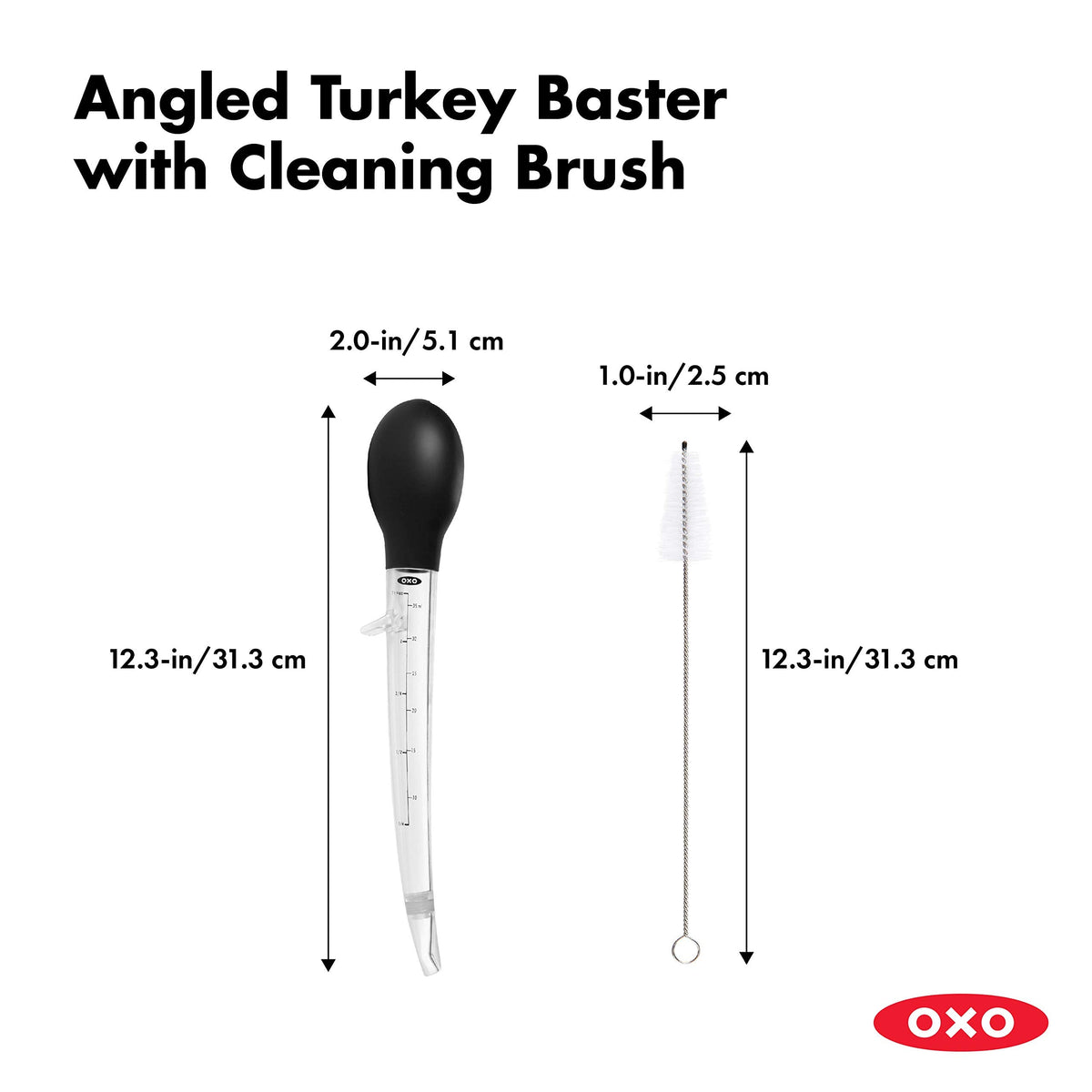 OXO Good Grips Angled Turkey Baster with Cleaning Brush