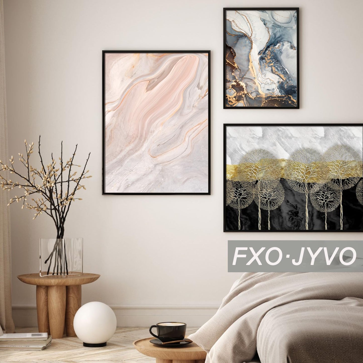 Fxojyvo 20x24 Picture Frame Set of 6, Display Poster 16x20 with Mat or 20 x 24 Without Mat, Light Weight and High Transparent 20 by 24 Frame for Wall - 6 Pack/Black/20 x24