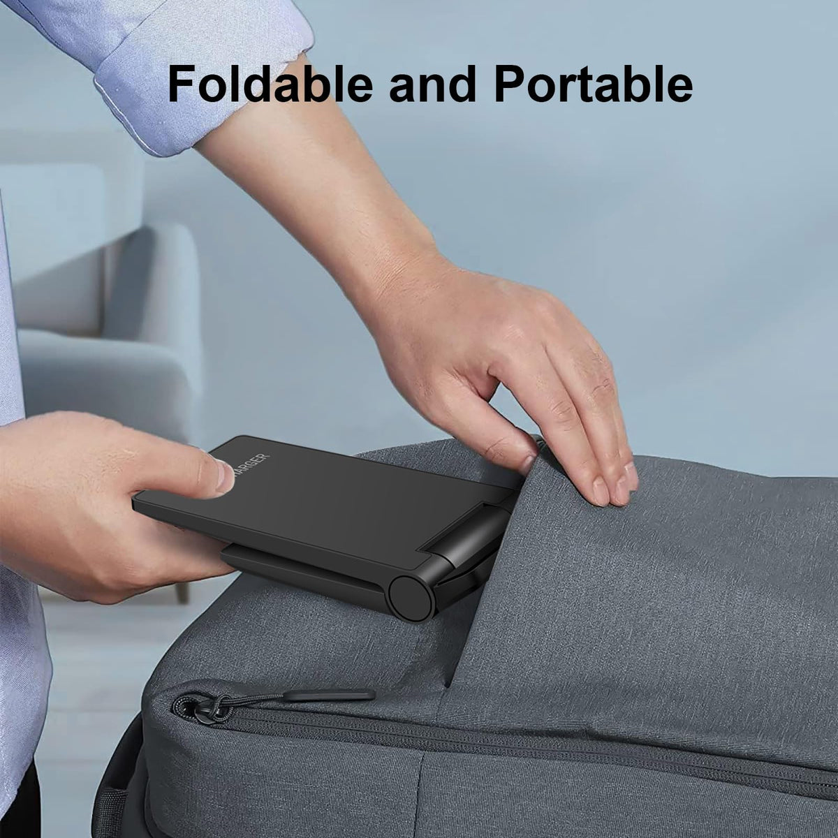 Wireless Charger 2 in 1, 20W Fast Wireless Charging Stand Station Foldable for iPhone 17 16 15 14 13 12 Pro Max/XS,Air Pods, for Samsung Galaxy S25/S24/S23/S22/S21/S20,Note20/10,Galaxy Buds