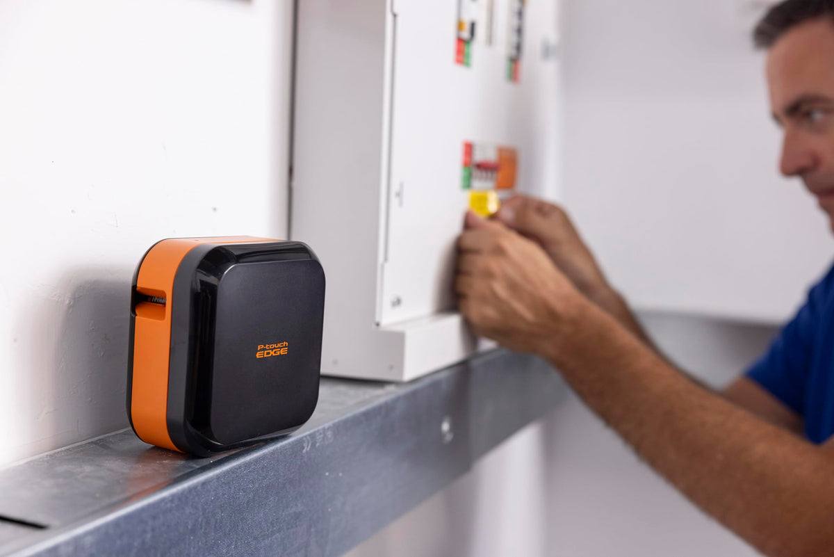 Brother PT-E720BT Portable Industrial Label Printer, Bluetooth®, Pro Label Tool App for Industrial Formats, Optional Hands-Free Accessories, Rechargeable Battery, Up to ~1-Inch Durable Labels