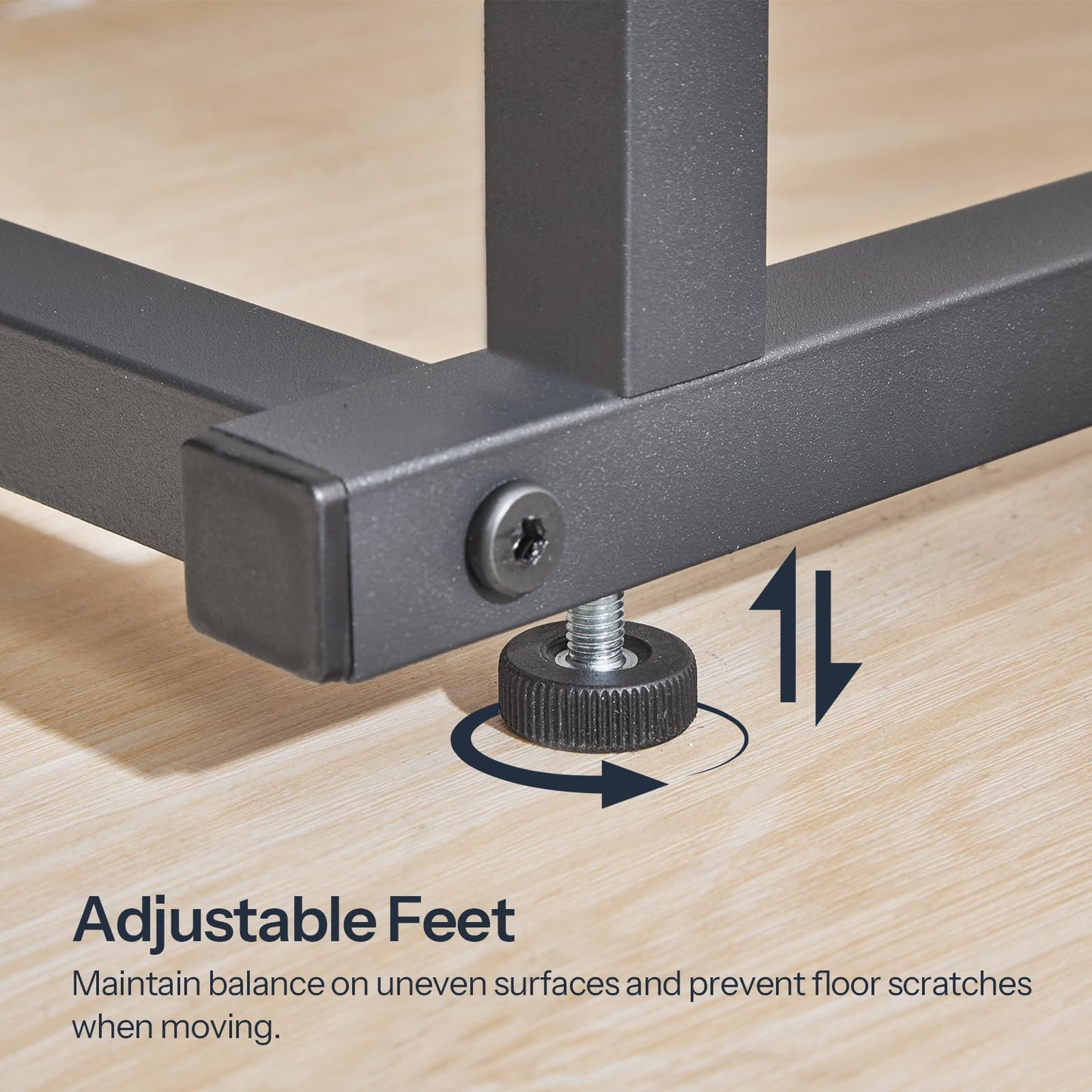 HOOBRO C-Shaped End Table with Charging Station, Adjustable Height Sofa Tray Side Table, Slide Under Couch Arm Table, Small C Side Table for Small Space in Living Room, Bedroom, Rustic Brown BF71USF01