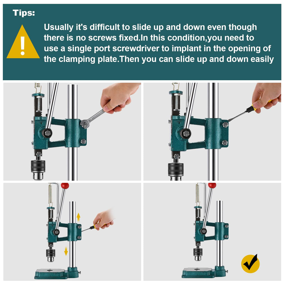 Soiiw Leather Hole Puncher Hand Punching Machine Heavy Duty Manual Press Puncher Punch Tools for DIY Leather Craft Punching Holes with 1.5-13mm Clamping Chuck