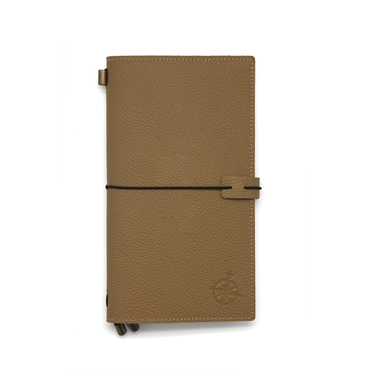 WANDERINGS Regular Size Travelers Notebook with Pockets - 4.5"x8.5" / 11.5cm x 22cm - Refillable Travelers Journal - A Beautifully Handcrafted Leather Journal in Artichoke, 100 GSM Blank Inserts