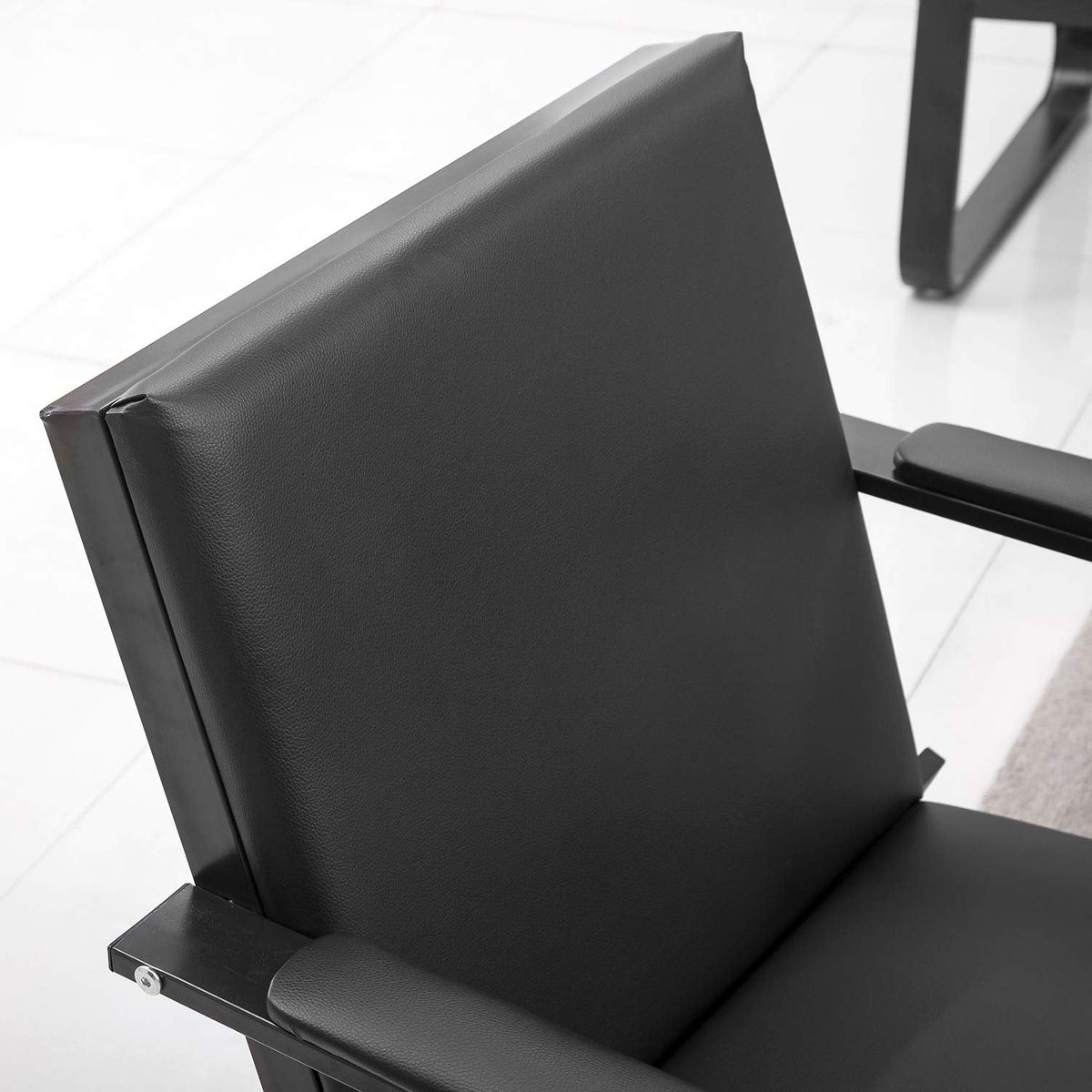 wonline Waiting Room Chair with Armrest PU Leather Office Waiting Room Furniture, Office Guest Seating Lobby Conference Reception Chairs for Airport Clinic Hospital Bank Salon Barber