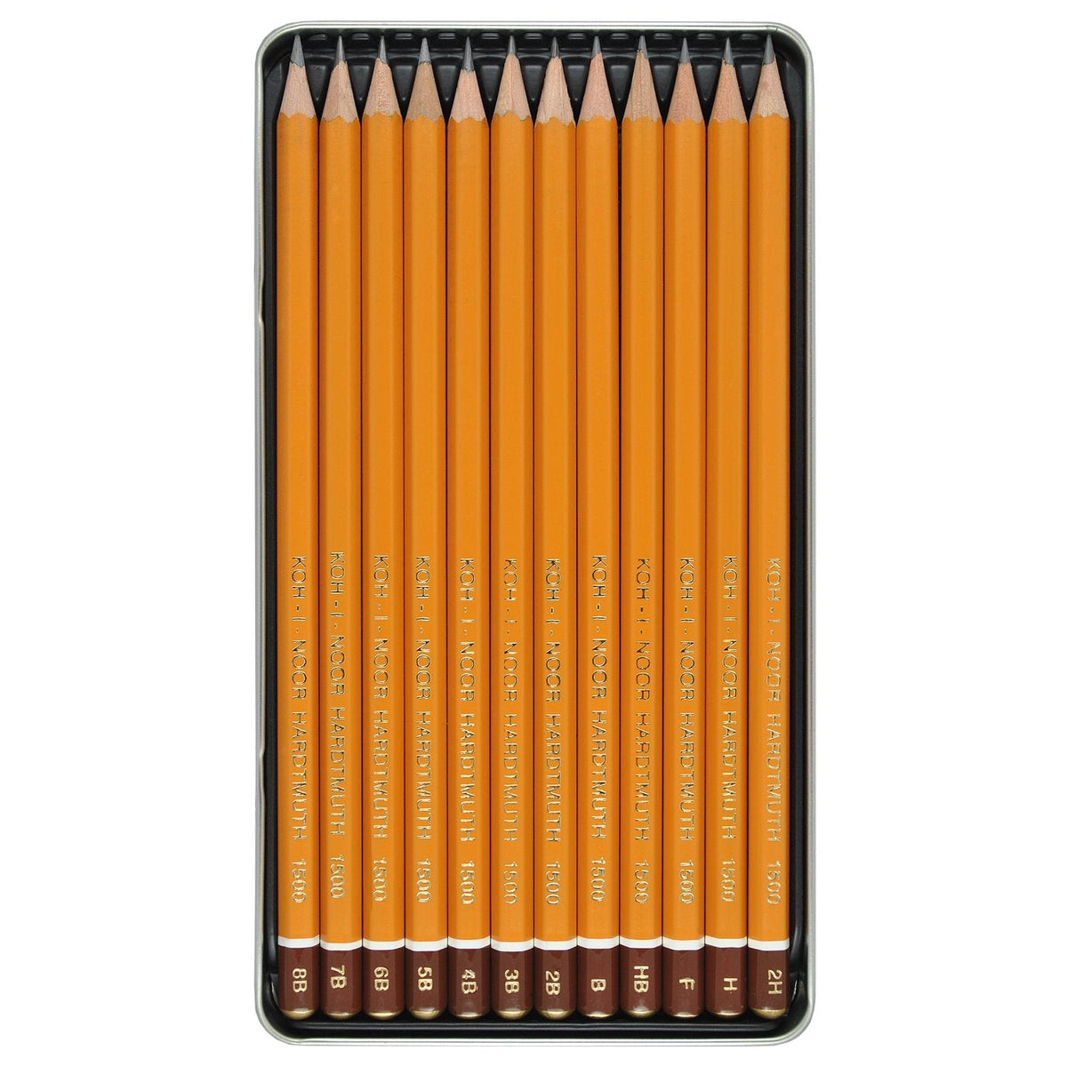 Koh-I-Noor Toison d'Or Graphite Pencil Artist Set, 8B-2H Degrees, 12 Pencils Per Tin, 1 Each (FA1502/11.12)